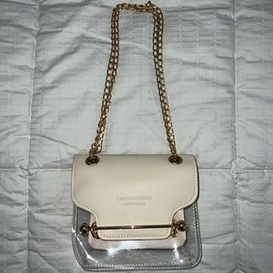 CLEAR/CREAM MINI BAG